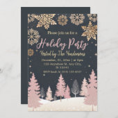 Goldene Rosa Feier Einladung (Vorne/Hinten)