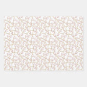 Goldene rosa glamouröse Perlen Geschenkpapier Set (Vorderseite)