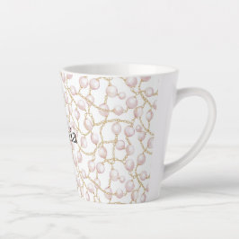 Goldene rosa glamouröse Perlen Milchtasse