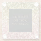 Goldene Rosa Glitzy Glitzer Sparkle Glasuntersetzer (Rückseite)