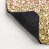 Goldene Rosa Glitzy Glitzer Sparkle Mousepad (Ecke)