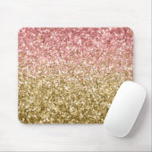 Goldene Rosa Glitzy Glitzer Sparkle Mousepad (Mit Mouse)