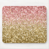 Goldene Rosa Glitzy Glitzer Sparkle Mousepad (Vorne)
