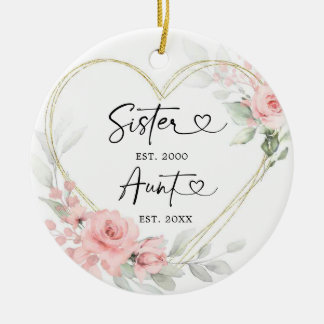 Goldene Rosa Heart Geometric New Age Keramik Ornament