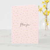 Goldene Rosa Liebe Karte (Gelbe Blume)