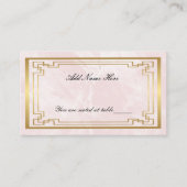 Goldene rosa Marmorplatte Platzkarte (Vorderseite)