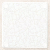 Goldene Rosa Perlen Glasuntersetzer (Rückseite)