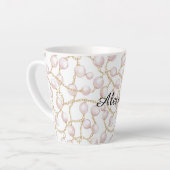 Goldene Rosa Perlen Milchtasse (Linke Ecke)