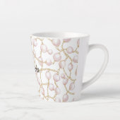 Goldene Rosa Perlen Milchtasse (Rechts)