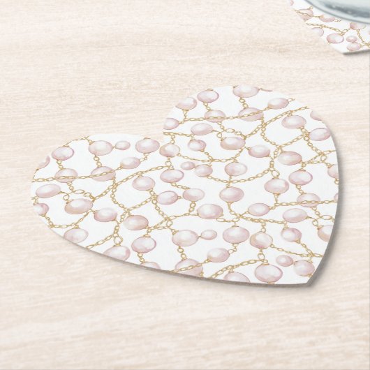 Goldene Rosa Perlen Untersetzer (angewinkelt)