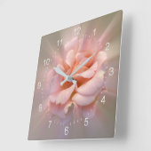 Goldene Rosa Quadratische Wanduhr (Winkel)