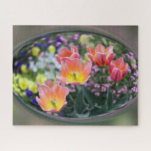 Goldene Rosa Tulpen Puzzle