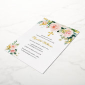 Goldene Rosa Wasserfarbe Blumenzwiebeln Taufe Folieneinladung (Gedreht)