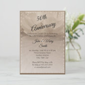 Goldene Rose 50 Jahre Einladung (Stehend Vorderseite)