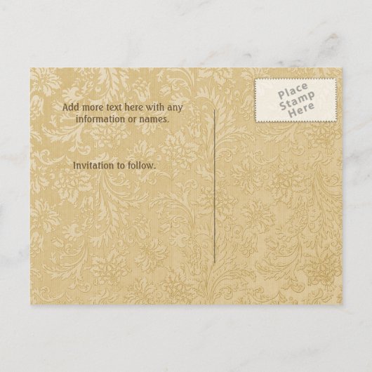 Goldene Rose 50 Jahre Jubiläum Save the Date Ankündigungspostkarte (Rückseite)