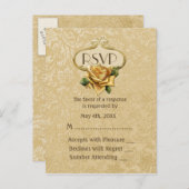 Goldene Rose 50 Jahre UAWG Einladungspostkarte (Vorne/Hinten)