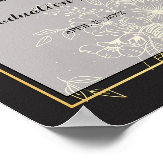 Goldene Rose Abschluss Poster (Ecke)