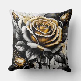 Goldene Rose Abstrakt Kissen