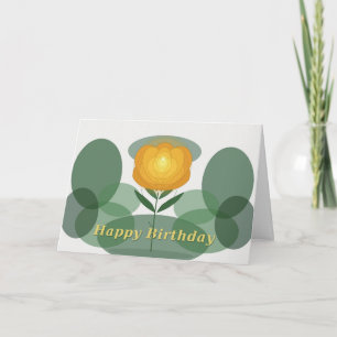 Goldene Rose Alles Gute zum Geburtstag Karte