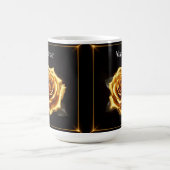 Goldene Rose an leuchtenden Grenzen Kaffeetasse (Mittel)