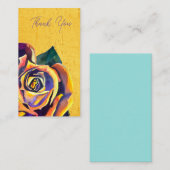 Goldene Rose Aquarellkunst Mitteilungskarte (Vorne/Hinten)