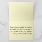 Goldene Rose auf der Rustikalen Steinmauer Hütte Karte (Innenseite)