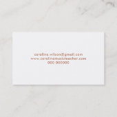 Goldene Rose auf rosa Marmor Visitenkarte (Rückseite)