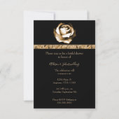 Goldene Rose Brautparty Einladung (Vorderseite)