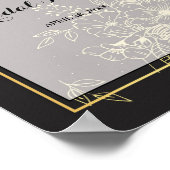 Goldene Rose Brautparty Poster (Ecke)