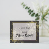 Goldene Rose Brautparty Rezept Postkarte (Stehend Vorderseite)