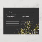 Goldene Rose Brautparty Rezept Postkarte (Rückseite)