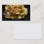 Goldene Rose Dog Wings Butterfly Visitenkarte (Vorne/Hinten)