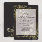 Goldene Rose Einladung (Vorne/Hinten)