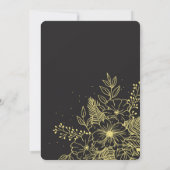 Goldene Rose Einladung (Rückseite)