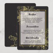 Goldene Rose Einladung (Vorne/Hinten)