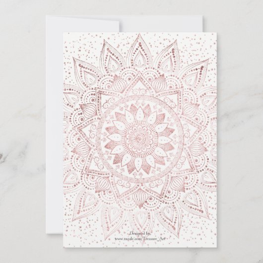 Goldene Rose Einladung (Rückseite)