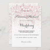 Goldene Rose Einladung (Vorne/Hinten)