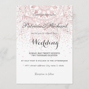 Goldene Rose Einladung