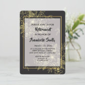 Goldene Rose Einladung (Stehend Vorderseite)