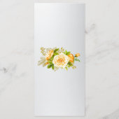 Goldene Rose Elegance Menükarte (Rückseite)