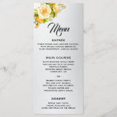 Goldene Rose Elegance Menükarte (Vorderseite)