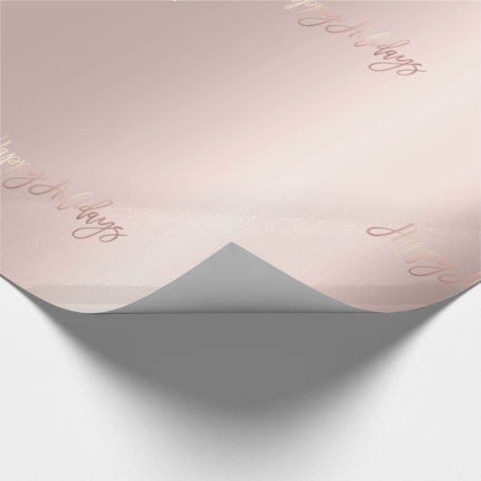 Goldene Rose Eleganz, Weihnachts-Party Wrapping Pa Geschenkpapier (Ecke)