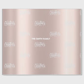 Goldene Rose Eleganz, Weihnachts-Party Wrapping Pa Geschenkpapier (Flach)