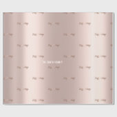 Goldene Rose Eleganz, Weihnachts-Party Wrapping Pa Geschenkpapier (Flach)