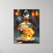 Goldene Rose Essence - Leuchtendes Fantasieparfüm Leinwanddruck (Vorderseite)