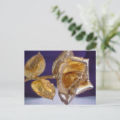 Goldene Rose - ewig Liebe Postkarte (Stehend Vorderseite)
