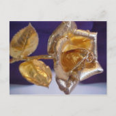 Goldene Rose - ewig Liebe Postkarte (Vorderseite)