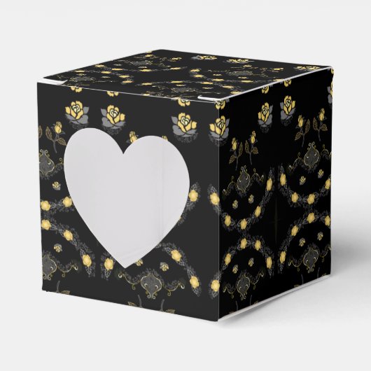 Goldene Rose Gefälligkeitsbox Geschenkschachtel (Vorderseite)