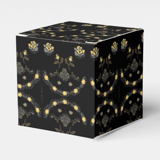 Goldene Rose Gefälligkeitsbox Geschenkschachtel (Vorderseite)