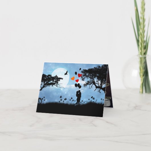 Goldene Rose geklappt Einladung (Vorderseite)